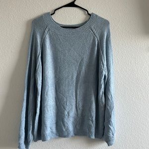 oversized blue sweater